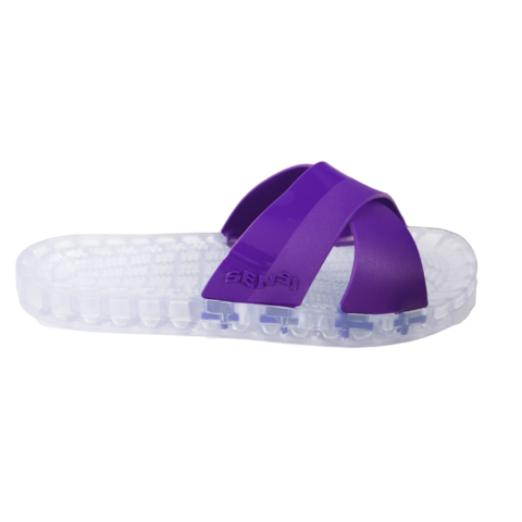 Amalfi Slide Sandal - Clear|Purple